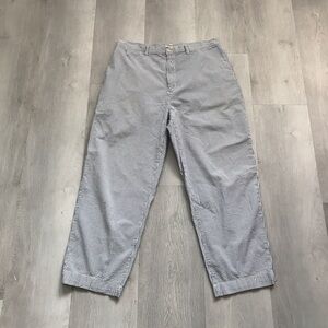 J CREW BLUE SEERSUCKER TROUSER PANT STRAIGHT LEG MENS 38